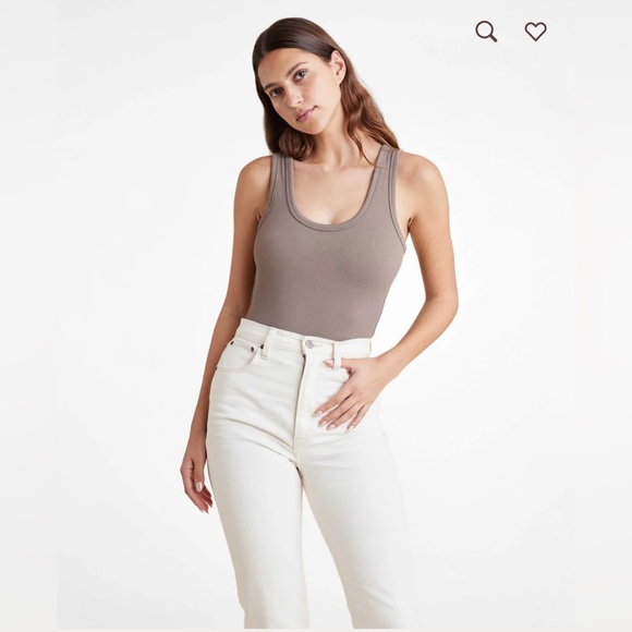 nuuds Tops - Nuuds Scoop Tank Bodysuit